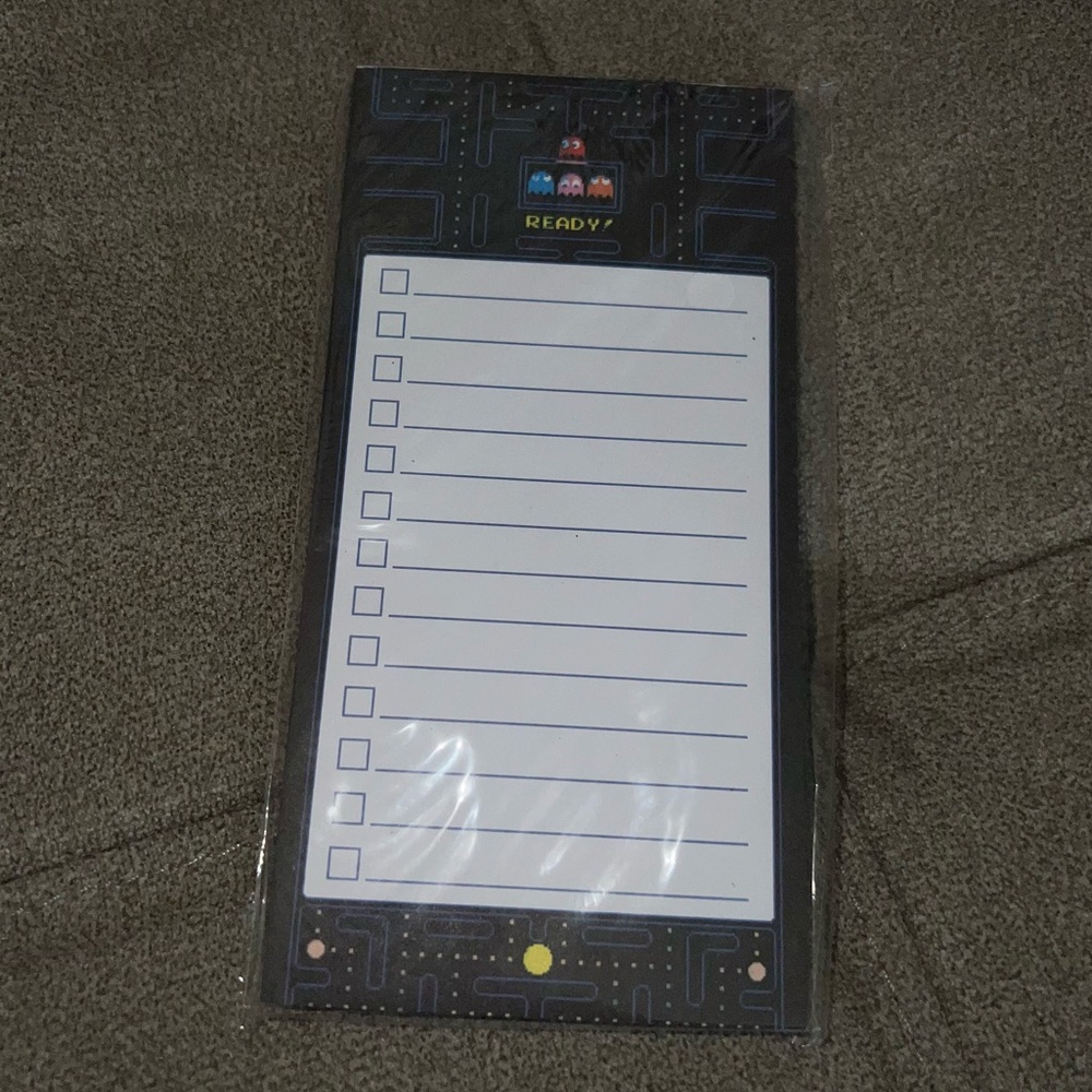 NWT Pac-Man To Do Checklist Notepad - Picture 1 of 2